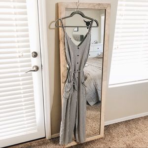 Striped Cropped Jumpsuit